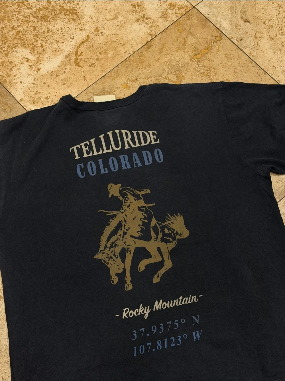 Nick Fouquet Washed Tee with Gold Telluride Print